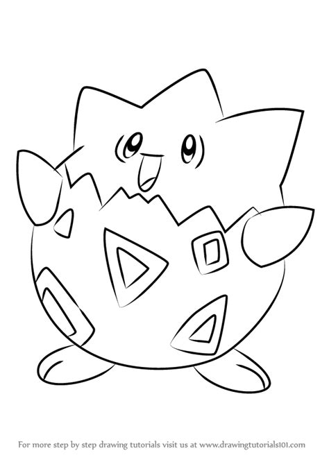 Learn How To Draw Togepi From Pokemon Pokemon Step By Step