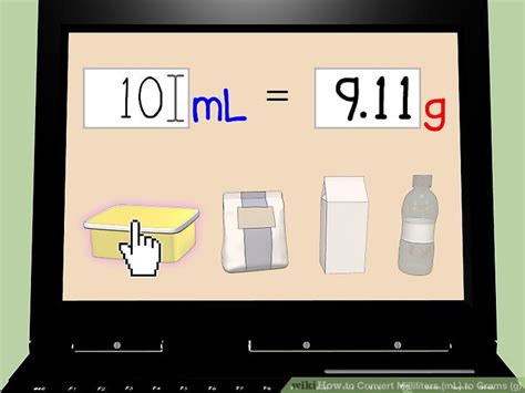 Exchange reading in milliliters of water unit ml into grams of water unit g wt. 3 Easy Ways to Convert Milliliters (mL) to Grams (g) - wikiHow
