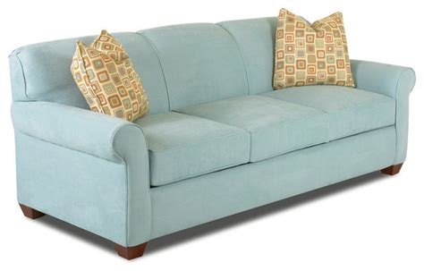 Calgary Sofa In Draft Turquoise Transitional Sofas By Sleepers In