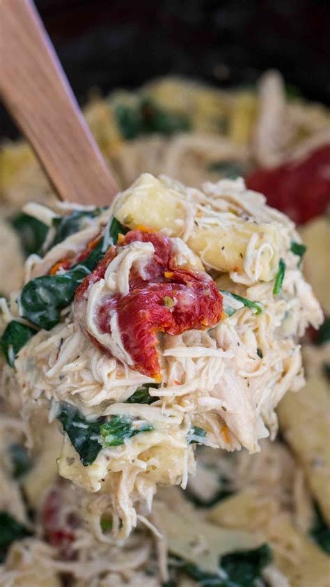 Who doesn't like admittedly, i hardly ever crave pasta dishes. Slow Cooker Tuscan Chicken Pasta VIDEO - Sweet and ...