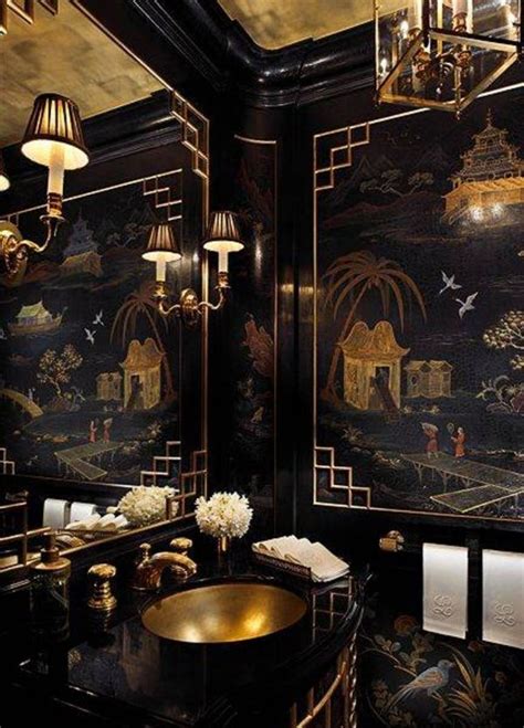 A Jewel Box Powder Room Youre Going To Love Gold Bathroom Decor