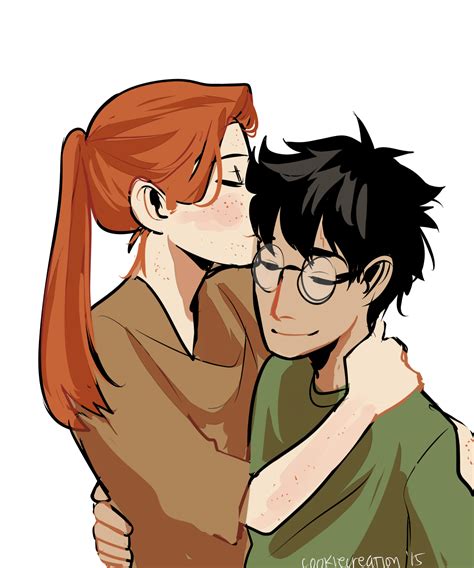 Harry Potter And Ginny Weasley Kissing Fan Art