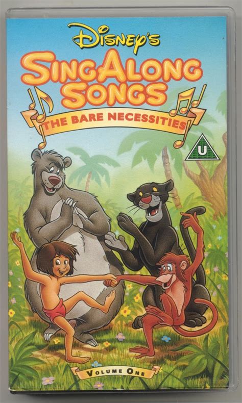 Disneys Sing Along Songs The Jungle Book Bare Necessities Vhs Video