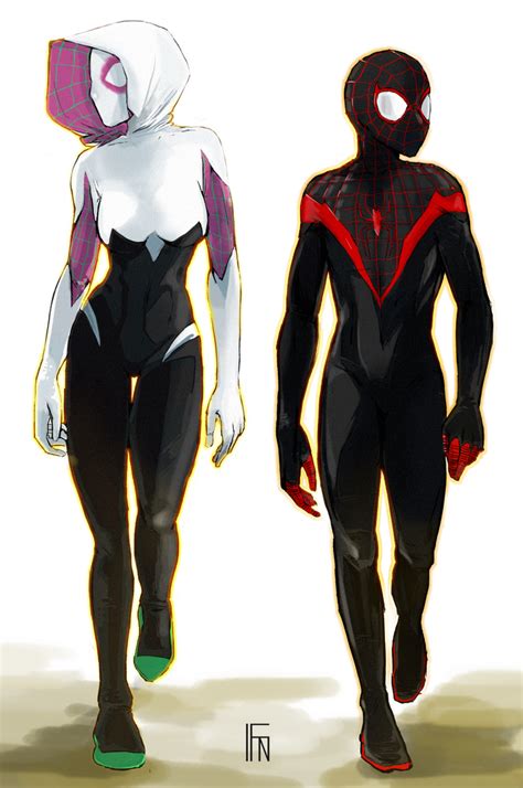 Spider Gwen And Miles Morales By Iagofn On Deviantart