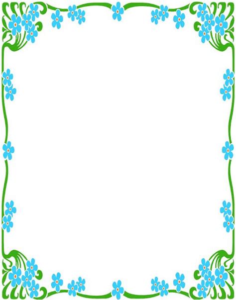 Borde Para Hojas Word Imagui Flower Frame Borders And Frames Clip