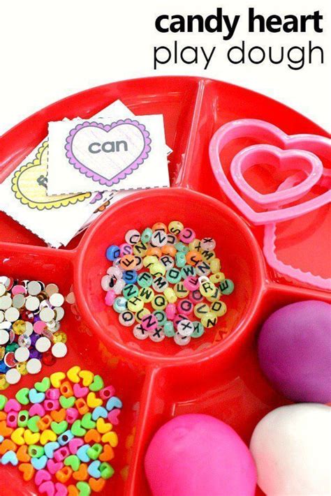 Candy Heart Play Dough Sight Word Play Fantastic Fun And Learning