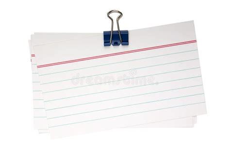 4 Different Type Of Paper Attached By Paper Clip Stock Image Image Of