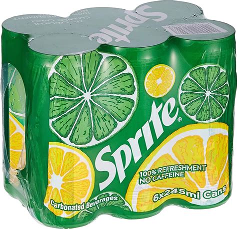 Sprite Soft Drink in Can, 245 ml (Pack of 6)
