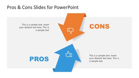 Pros Versus Cons Comparison Slide Powerpoint Template Slidemodel
