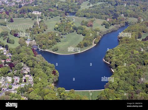 Aerial View Of Roundhay Park Waterloo Lake The Park Arena And The