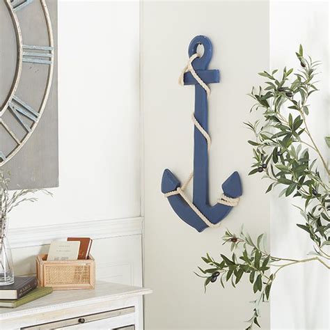 Rope Wrapped Coastal Anchor Wall Decor Antique Farmhouse