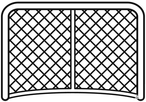 Hockey Net Coloring Page Colouringpages