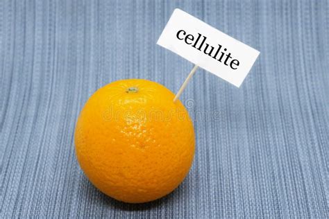 Orange With A Sign Stuck In It That Says Cellulite Orange Peel As A
