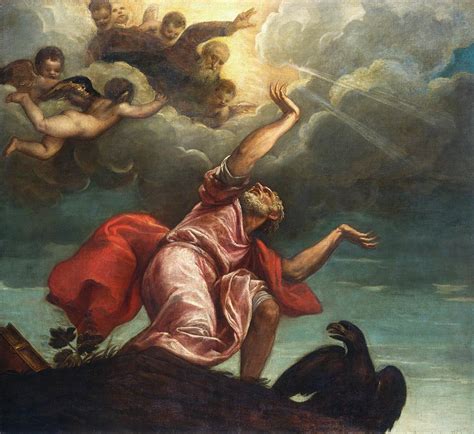 Saint John The Evangelist On Patmos Painting By Titian Fine Art America