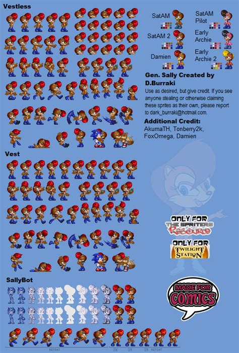 Custom Edited Sonic Series Sally The Spriters Resource