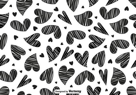 Vector Doodle Heart Seamless Pattern 137981 Vector Art At Vecteezy