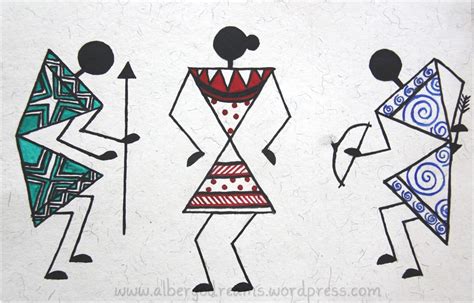 Warli Indian Folk Art Painting Download Free Mock Up