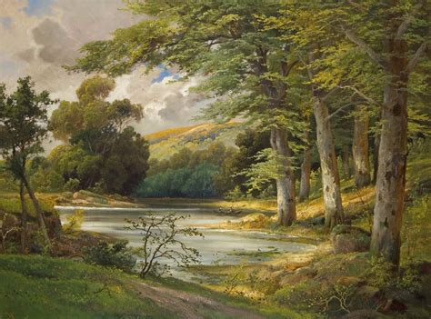 Alois Arnegger Romantic Forest Landscape Painting