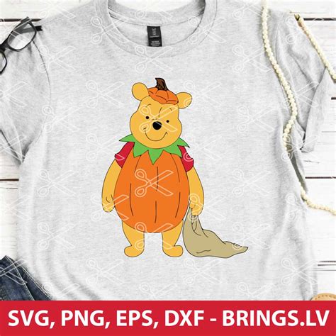 Winnie the Pooh Halloween SVG Cut File PNG DXF EPS for Cricut and