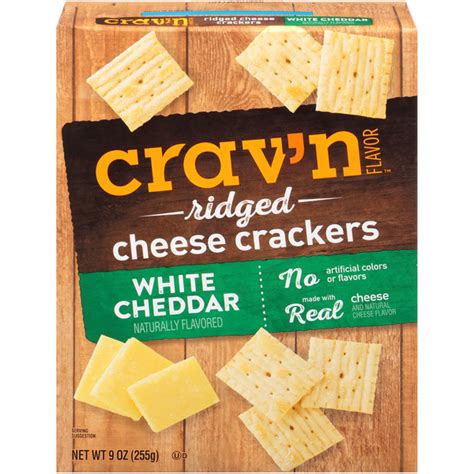 Cravn Flavor White Cheddar Ridged Cheese Crackers Hy Vee Aisles