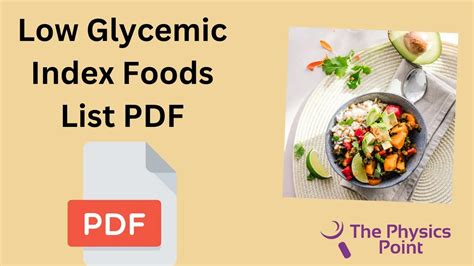 100 Low Glycemic Index Foods List Pdf Free Download 2024