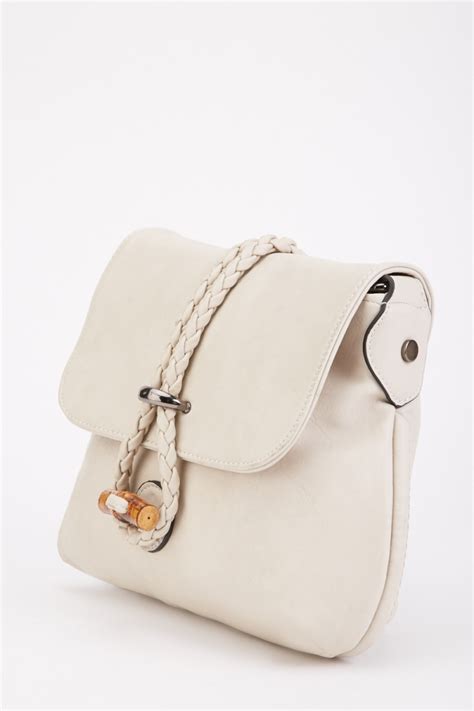 Braided Strap Faux Leather Bag Just 6