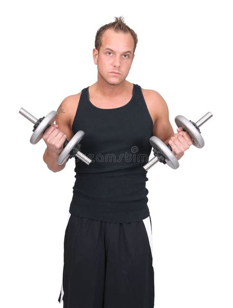Man Lifting Weights Stock Photo Image Of Bicep Heavy 9505188