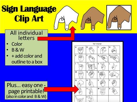 Using Sign Language Clip Art
