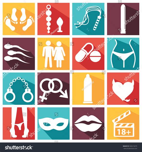 Sex Icons Set Symbol Xxx Vector Stock Vector 500219275 Shutterstock