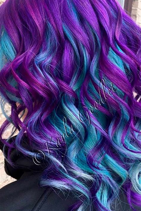 Best Purple And Blue Hair Looks Cool Hair Color Hair Color Purple