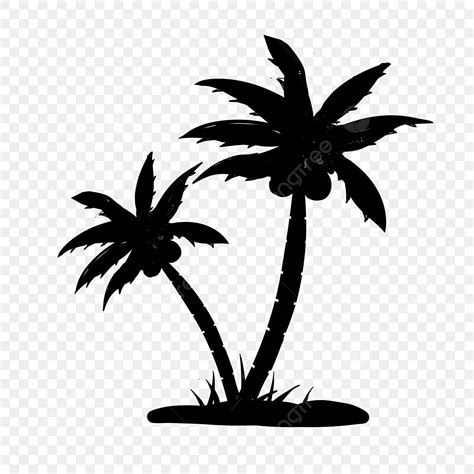 Coconut Palm Tree Silhouette Png Free Seaside Coconut Tree Silhouette