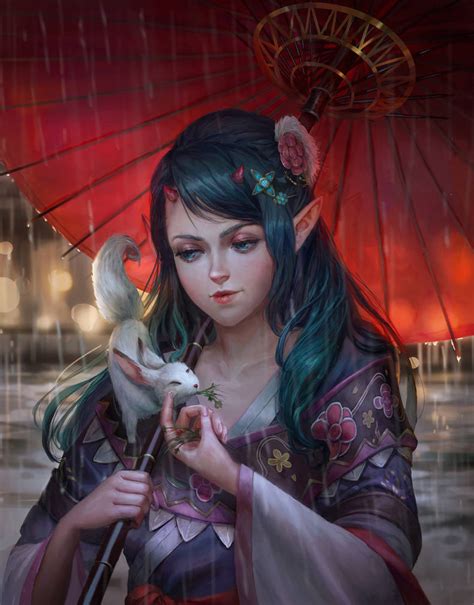 Somber Rain Portrait By Timkongart On Deviantart