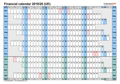 Financial Calendars 201920 Uk In Pdf Format