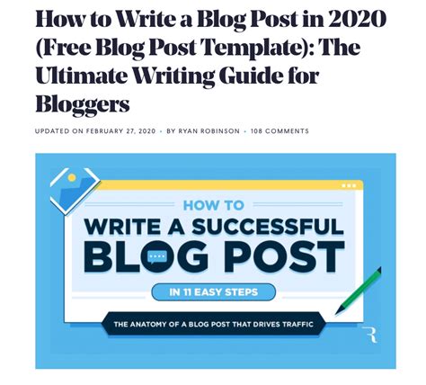 How To Write A Blog Post In 2021 Free Blog Post Template Tutorial