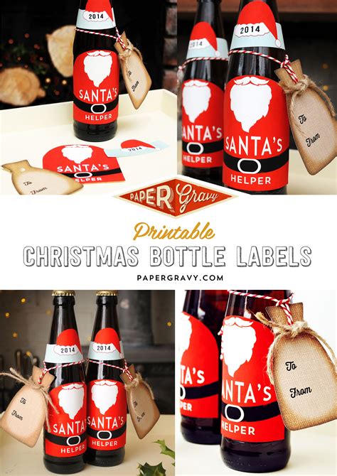 Free Christmas Printable Santa Bottle Labels And T Tags Friend