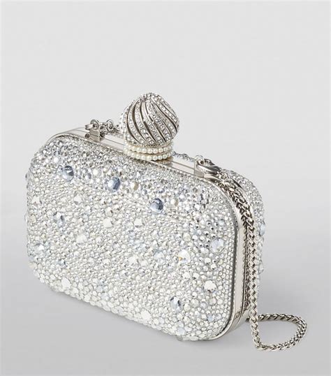 Womens Jimmy Choo Multi Mini Crystal Embellished Cloud Clutch Bag