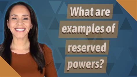 What Are Examples Of Reserved Powers Youtube