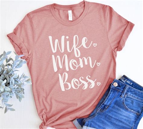wife mom boss shirt mom shirt wife shirt t for mom etsy