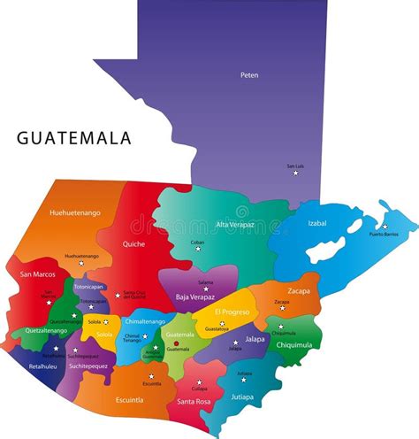 Carte Du Guatemala Illustration De Vecteur Illustration Du Pays 8550792