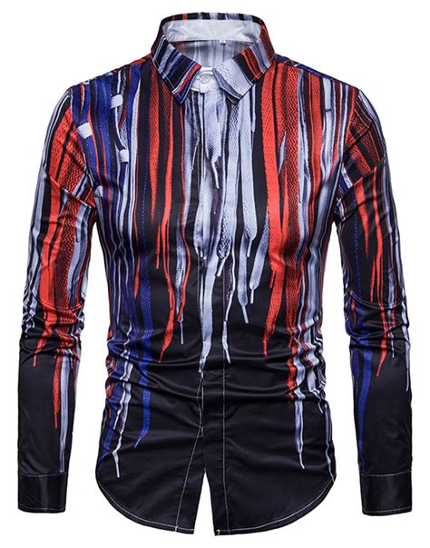 Pizoff Mens Long Sleeve Luxury Print Dress Shirt B702 32 Mens Casual