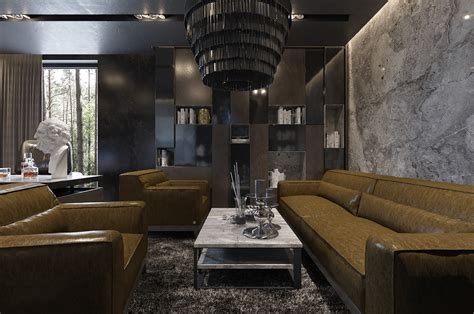 Three Luxurious Apartments With Dark Modern Interiors