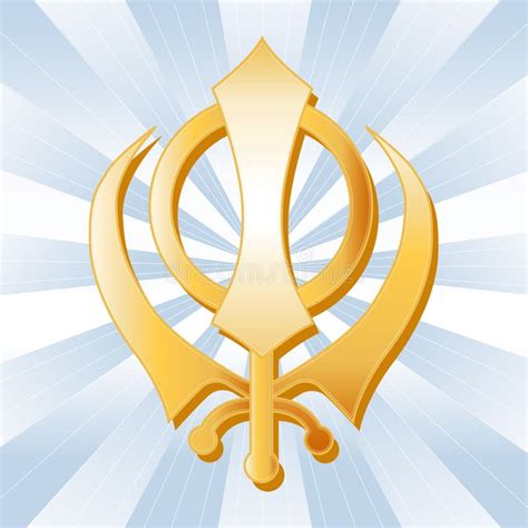 Sikh Symbol Stock Vector Illustration Of Religious Golden 17355565