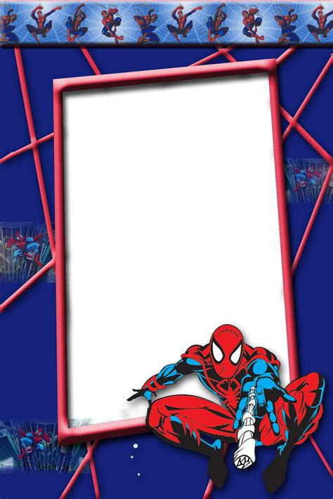 Pin By Dede Paper On Marcos Png Birthday Photo Frame Spiderman