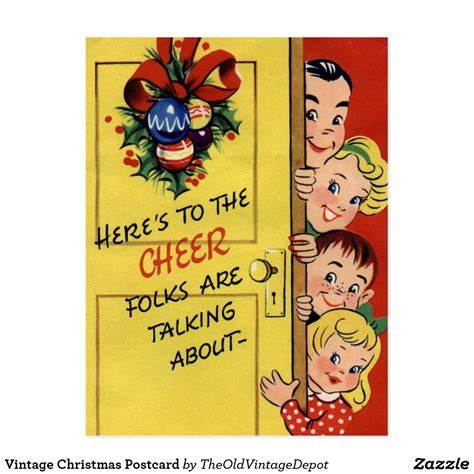 Vintage Christmas Postcard Zazzle Vintage Christmas Cards Vintage