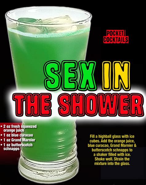 Sex In The Shower Pocket Cocktails
