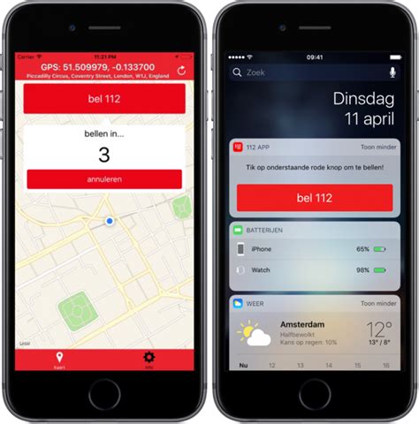 112 App Voor Iphone Belt Alarmcentrale En Geeft Je Locatie Door