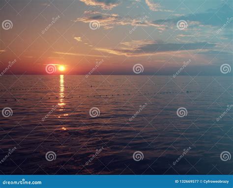 Very Nice View Of Sunset At Adriatic Sea Stock Image Image Of Wild