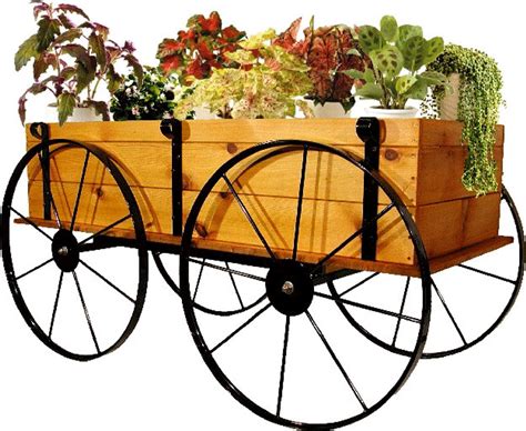 Planter Wagon Etsy Flower Cart Wooden Wagon Planters