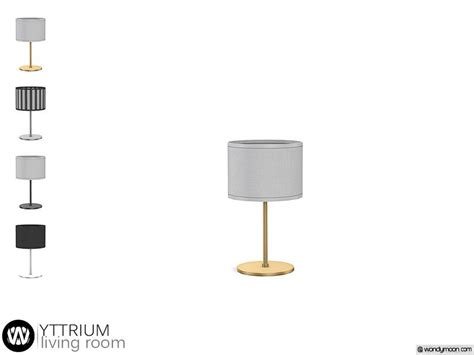 Wondymoons Yttrium Table Lamp In 2020 Sims 4 Bedroom Sims 4 Cc