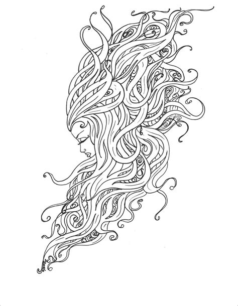 Hair Coloring Pictures Coloring Pages